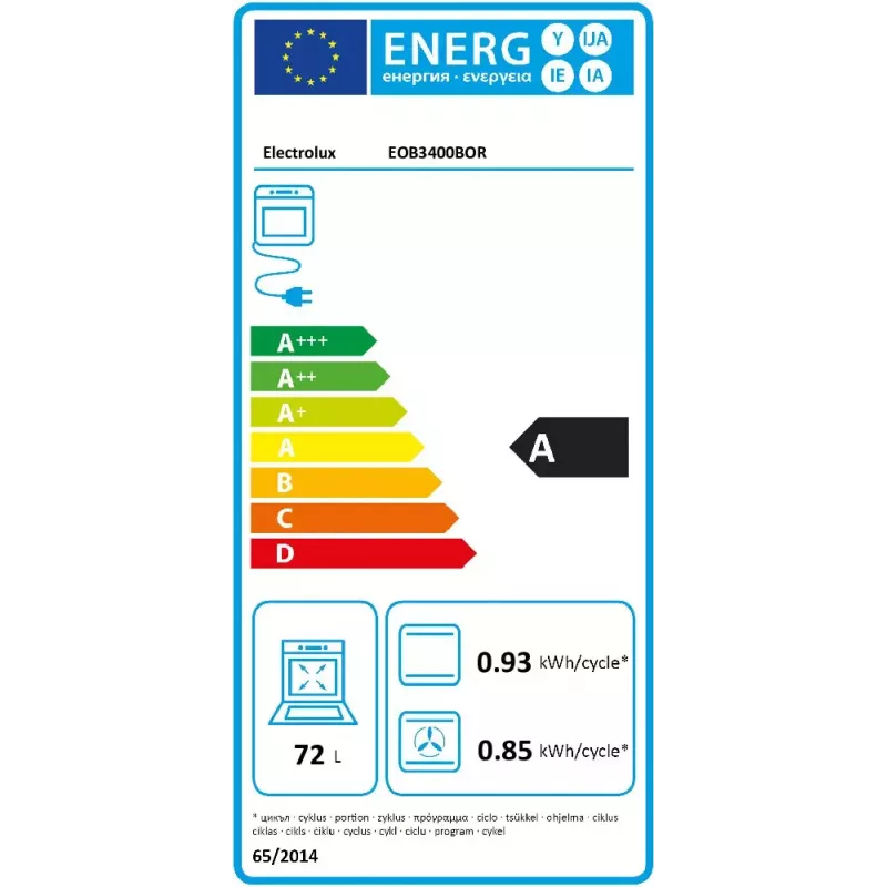 Sisseehitatud ahi Electrolux EOB3400BOR, elektriahi