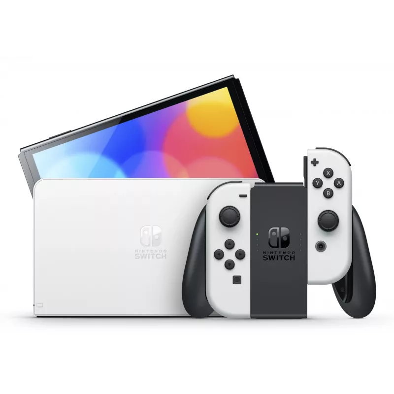 Nintendo Switch OLED, Nintendo Switch, NVIDIA Custom Tegra, Valge, Analoog/Digitaal, Kodunupp, Toitenupp, Nupud
