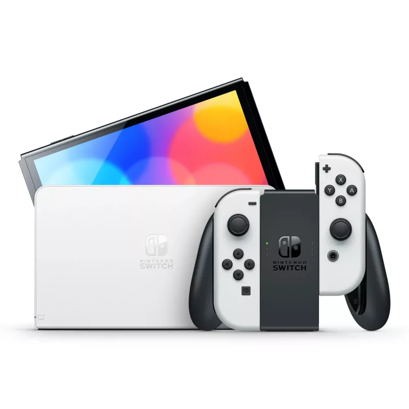 Nintendo Switch OLED, Nintendo Switch, NVIDIA Custom Tegra, Valge, Analoog/Digitaal, Kodunupp, Toitenupp, Nupud