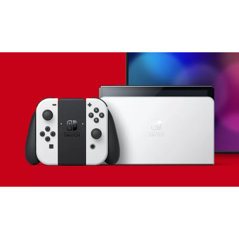 Nintendo Switch OLED, Nintendo Switch, NVIDIA Custom Tegra, Valge, Analoog/Digitaal, Kodunupp, Toitenupp, Nupud