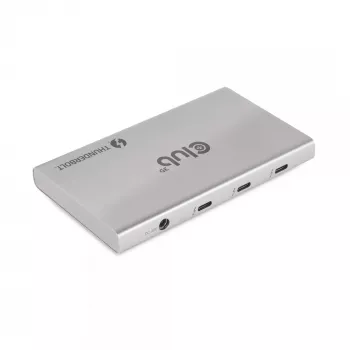 CLUB3D sertifitseeritud Thunderbolt™4 kaasaskantav 5-ühes jaotur nutika toitejaotusega