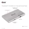 CLUB3D sertifitseeritud Thunderbolt™4 kaasaskantav 5-ühes jaotur nutika toitejaotusega