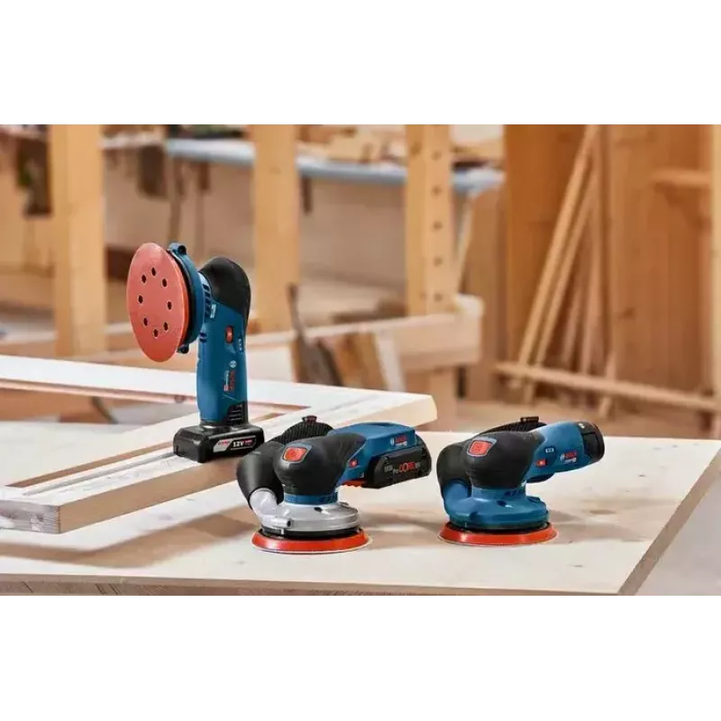 Bosch GEX 18V-125 Professional juhuslik orbitaallihvmasin 10000 RPM 20000 OPM must, sinine, hall, punane