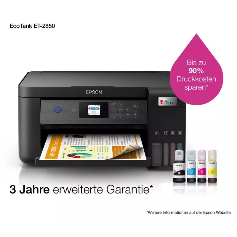 Epson EcoTank ET-2850 A4 Multifunktsiooniline Wi-Fi tindipaagiga printer