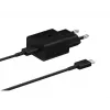 Mobiililaadija Samsung EP-T1510XBEGEU, 1 USB-C port, 9V/1.67A väljund, 1 m kaabel, must
