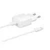 AC-siselaadija Samsung EP-T1510XWEGEU, USB-C 1-port, 5–9V, 1 m kaabel, valge