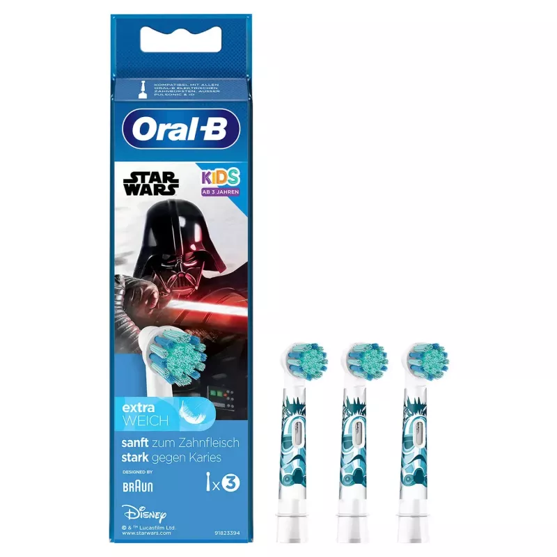 Toothbrush Oral-B Kids Star Wars 3 tk Valge Eriti pehme