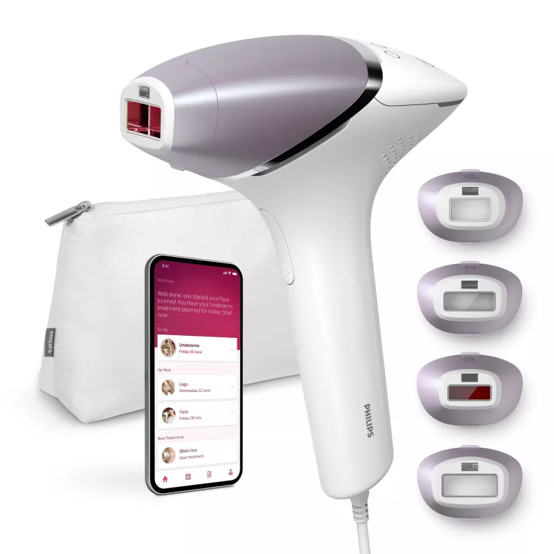 IPL-karvade eemaldamise seade Philips Lumea Prestige BRI947/00 näo- ja kehakinnitustega, 250 000 välklampi, nahatooniandur
