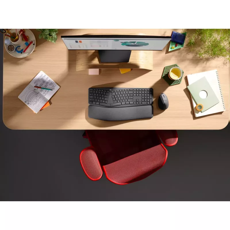LOGITECH Ergo K860 - Juhtmeta poolitatud klaviatuur Business Graphite Qwerty Põhja-Euroopa