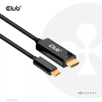 CLUB3D HDMI-USB USB-C 4K60Hz aktiivkaabel M/M 1,8m/6 jalga