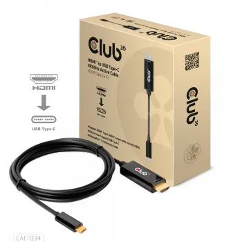 CLUB3D HDMI-USB USB-C 4K60Hz aktiivkaabel M/M 1,8m/6 jalga