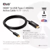 CLUB3D HDMI-USB USB-C 4K60Hz aktiivkaabel M/M 1,8m/6 jalga
