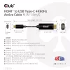 CLUB3D HDMI-USB USB-C 4K60Hz aktiivkaabel M/M 1,8m/6 jalga