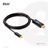 CLUB3D HDMI-USB USB-C 4K60Hz aktiivkaabel M/M 1,8m/6 jalga