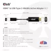 CLUB3D HDMI to USB USB-C aktiivne adapter 4K60Hz M/F
