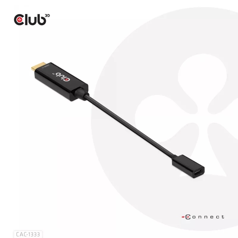 CLUB3D HDMI to USB USB-C aktiivne adapter 4K60Hz M/F