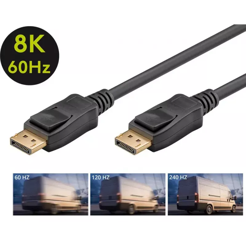 Goobay DisplayPort kaabel 58534 2 m Must