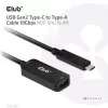 CLUB3D USB Gen2 USB-C to Type-A kaabel 10Gbps M/F 5m/16.4ft