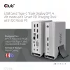 Dokkimisjaam CLUB3D CSV-1568 Metallkorpus USB Gen2 Type-C USB Gen2 Type-A HDMI DP VGA RJ45 120W