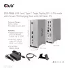 Dokkimisjaam CLUB3D CSV-1568 Metallkorpus USB Gen2 Type-C USB Gen2 Type-A HDMI DP VGA RJ45 120W