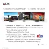 Dokkimisjaam CLUB3D CSV-1568 Metallkorpus USB Gen2 Type-C USB Gen2 Type-A HDMI DP VGA RJ45 120W
