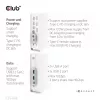 Dokkimisjaam CLUB3D CSV-1568 Metallkorpus USB Gen2 Type-C USB Gen2 Type-A HDMI DP VGA RJ45 120W