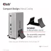 Dokkimisjaam CLUB3D CSV-1568 Metallkorpus USB Gen2 Type-C USB Gen2 Type-A HDMI DP VGA RJ45 120W