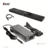 CLUB3D USB Gen1 Type-C kolme ekraani DP Alt-režiimi Displaylink dünaamilise PD laadimise dokk 120 W toiteplokiga
