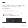 CLUB3D USB Gen1 Type-C kolme ekraani DP Alt-režiimi Displaylink dünaamilise PD laadimise dokk 120 W toiteplokiga