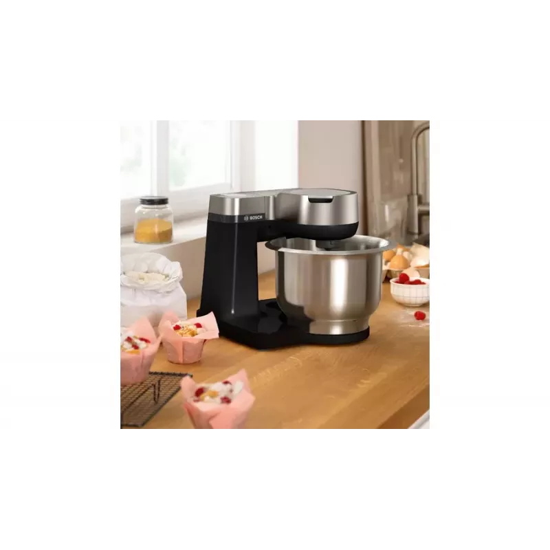 Bosch Serie 2 MUMS2VM00 köögikombain 900 W 3,8 l must, hõbedane