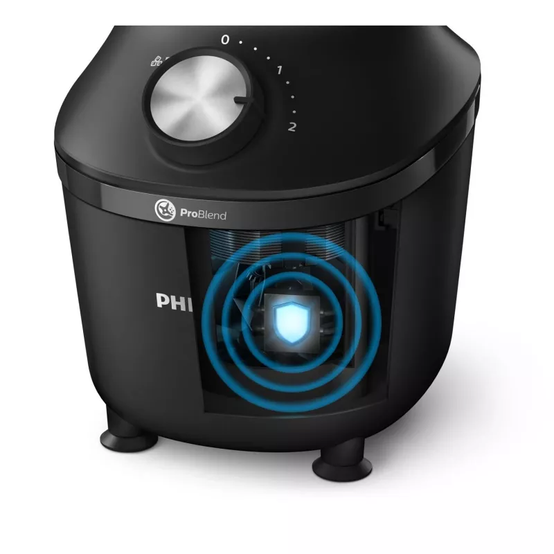 Philips 3000 seeria HR2191/01 blender 2 L lauablender 600 W Must, läbipaistev
