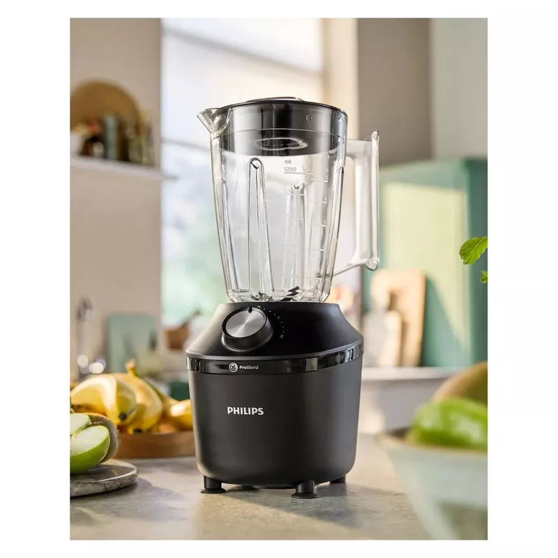 Philips 3000 seeria HR2191/01 blender 2 L lauablender 600 W Must, läbipaistev