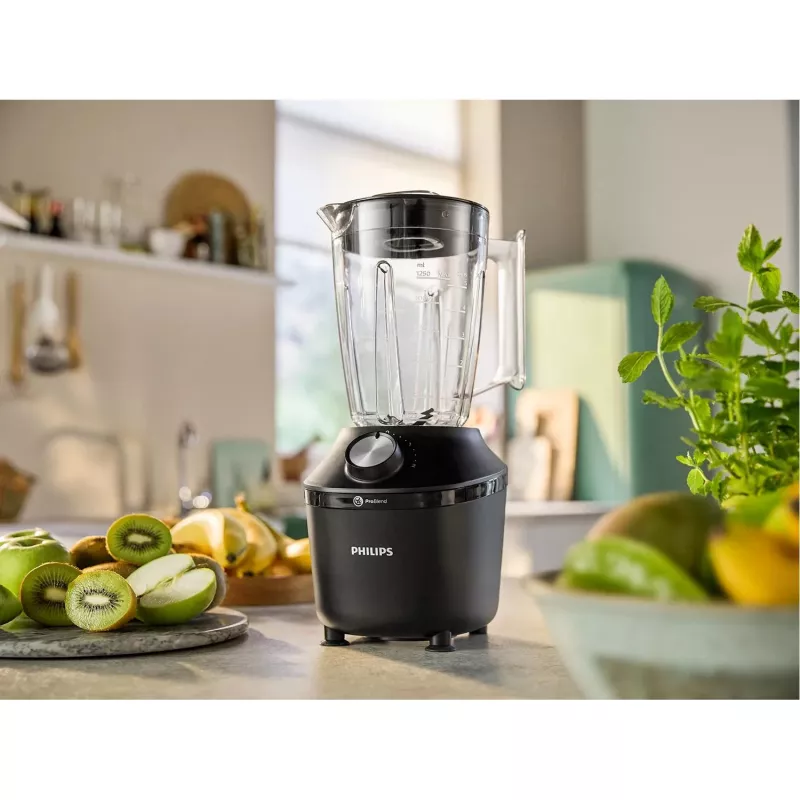Philips 3000 seeria HR2191/01 blender 2 L lauablender 600 W Must, läbipaistev