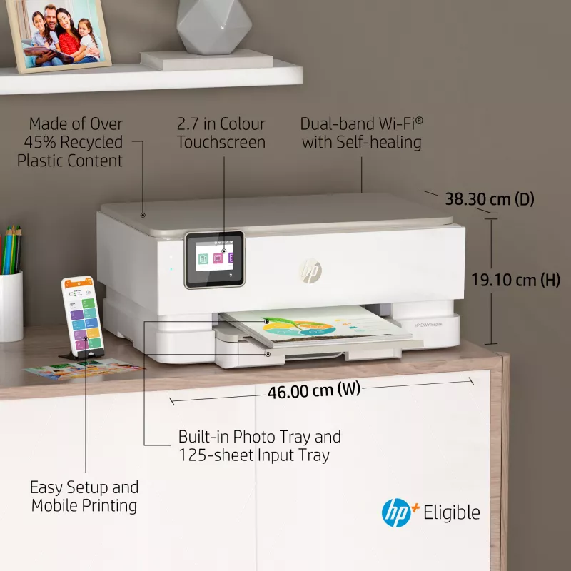 HP ENVY Inspire 7220e juhtmevärviline mitmeotstarbeline printer, Instant Ink; koopiamasin, skanner