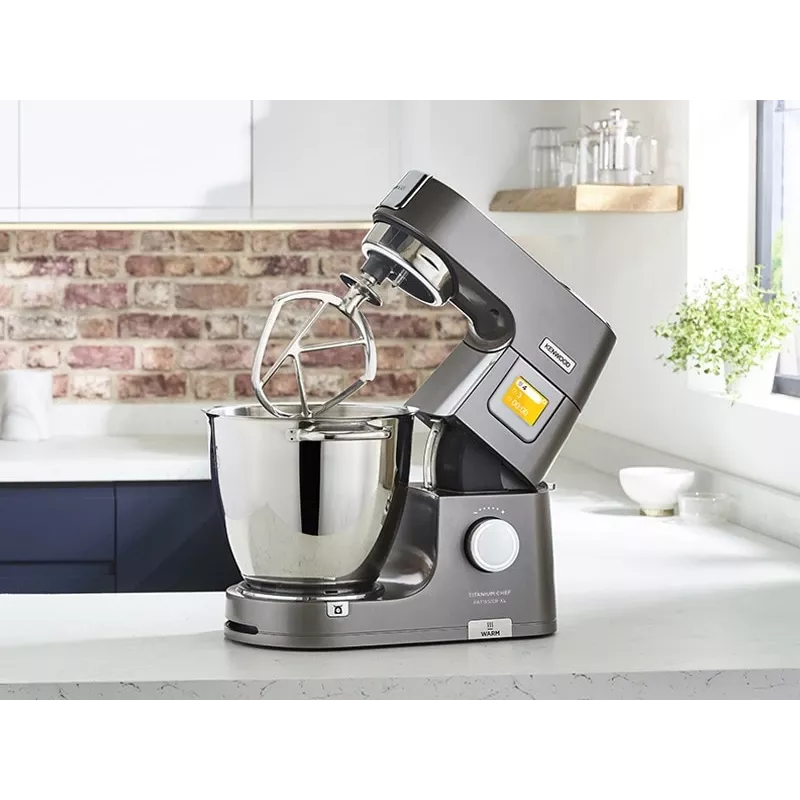 Stendmikser Kenwood KWL90.004SI — 1400 W, 7 L roostevabast terasest kauss, puutekontroll, sisseehitatud kaalud, hõbedane