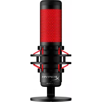 HyperX QuadCast - USB-mikrofon (must-punane) - punane valgustus