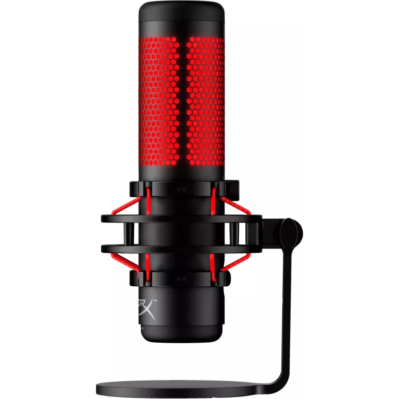 HyperX QuadCast - USB-mikrofon (must-punane) - punane valgustus