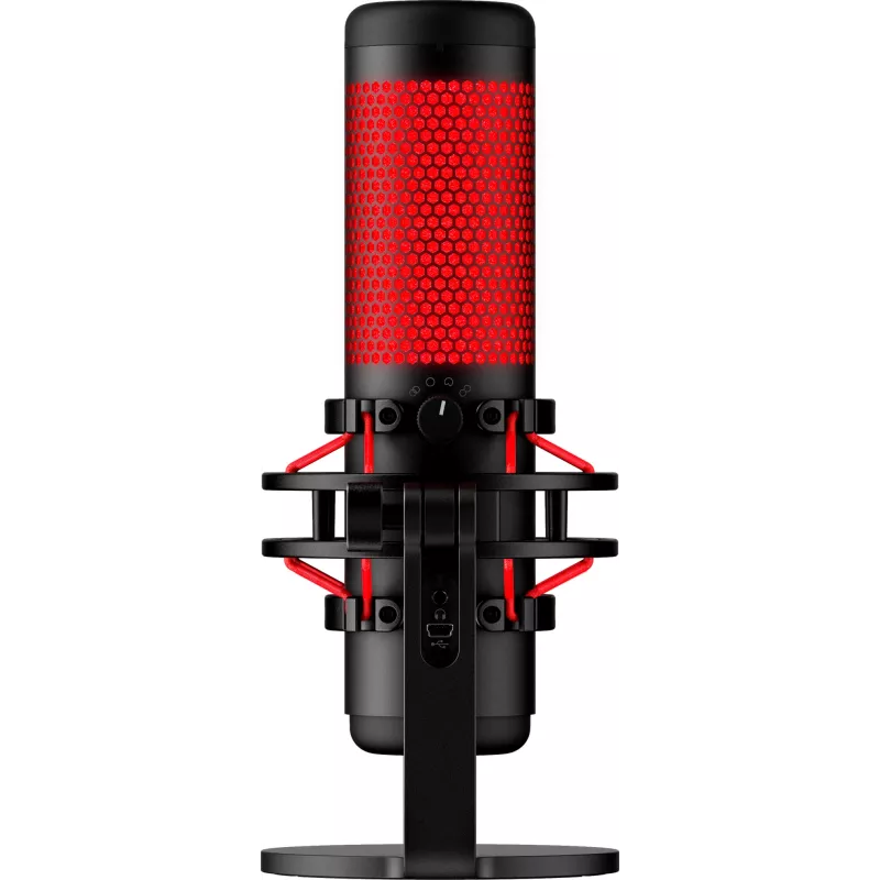 HyperX QuadCast - USB-mikrofon (must-punane) - punane valgustus