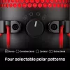 HyperX QuadCast - USB-mikrofon (must-punane) - punane valgustus