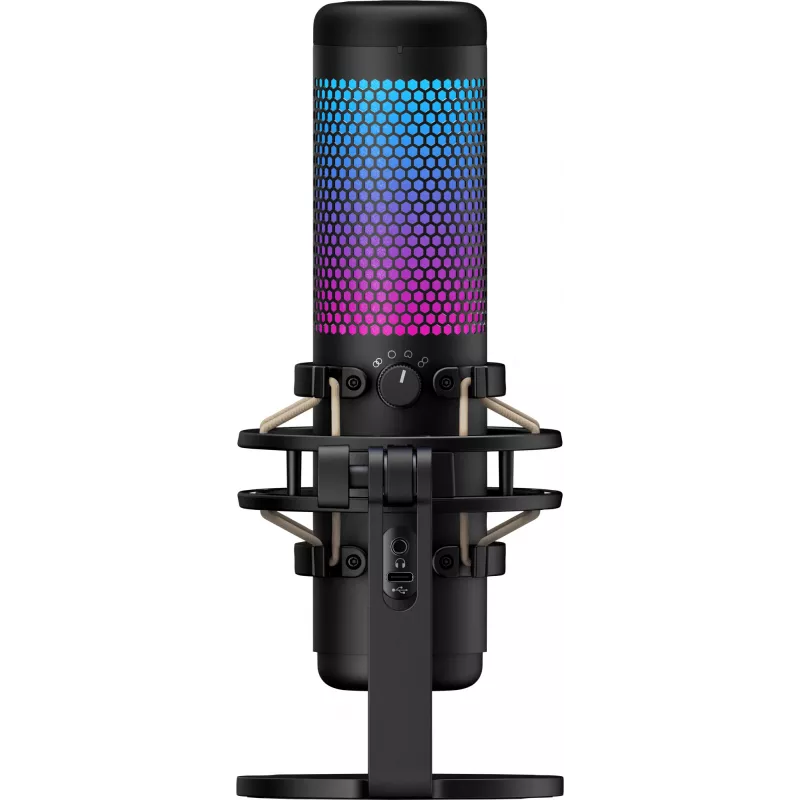 HyperX QuadCast S - USB-mikrofon (must-hall) - RGB-valgustus