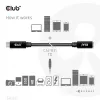 USB Gen1 USB-C pikenduskaabel CLUB3D CAC-1531, 1 m, USB-C isane kuni 2× USB-C emane, 5 Gbps, 60W PD, 4K@60Hz