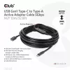 CLUB3D USB Gen1 USB-C to Type-A aktiivne adapterkaabel 5Gbps M/F 10m