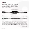 CLUB3D USB Gen1 USB-C to Type-A aktiivne adapterkaabel 5Gbps M/F 10m