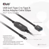 CLUB3D USB Gen1 USB-C to Type-A aktiivne adapterkaabel 5Gbps M/F 10m