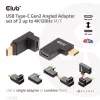USB USB-C Gen2 nurgaadapter, komplektis 2 tk CLUB3D CAC-1528 — USB-C - USB-C, toetab 4K@120Hz