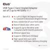 USB USB-C Gen2 nurgaadapter, komplektis 2 tk CLUB3D CAC-1528 — USB-C - USB-C, toetab 4K@120Hz
