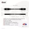 CLUB3D USB Gen1 Type-C pikenduskaabel 5Gbps 60W (20V/3A) 4K60Hz M/F 2m/6.56ft
