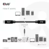 CLUB3D USB Gen1 Type-C pikenduskaabel 5Gbps 60W (20V/3A) 4K60Hz M/F 2m/6.56ft