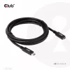 CLUB3D USB Gen1 Type-C pikenduskaabel 5Gbps 60W (20V/3A) 4K60Hz M/F 2m/6.56ft