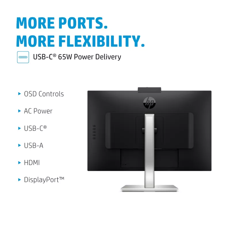 HP E-Series E27m G4 QHD USB-C konverentsimonitor, 68,6 cm (27 tolli), 2560 x 1440 pikslit, Quad HD, LCD, 5 ms, must